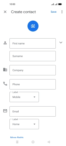 Press First name and key in the required first name.