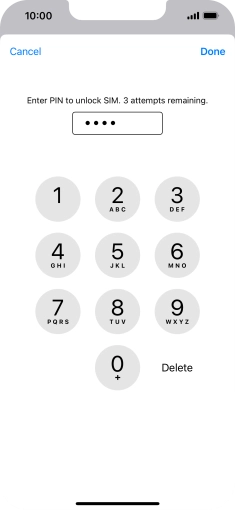 Key in your PIN and press Done. The default PIN is 1111.