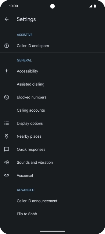 Press Calling accounts.
