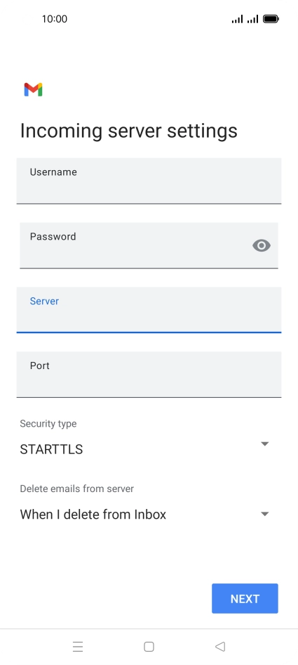 Press the field below 