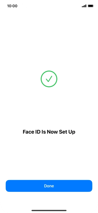 Press Done. If you haven't previously selected a phone lock code, key in a code of your own choice twice.
