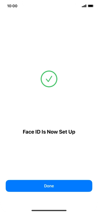 Press Done. If you haven't previously selected a phone lock code, key in a code of your own choice twice.