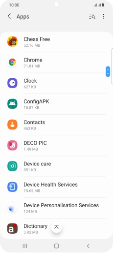 Press the required app.