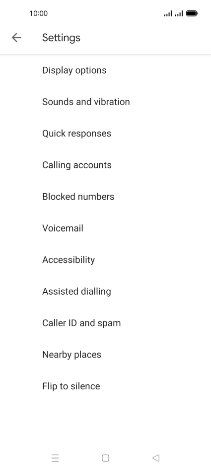 Press Calling accounts.