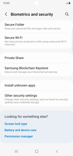 Press Other security settings.