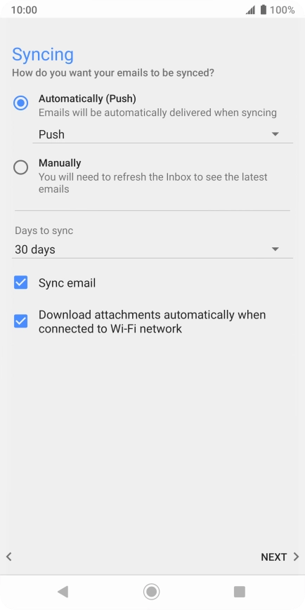Press the drop down list below 