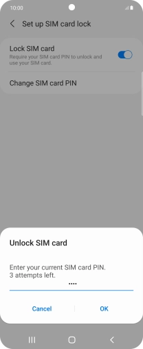 Key in your PIN and press OK. The default PIN is 1111.