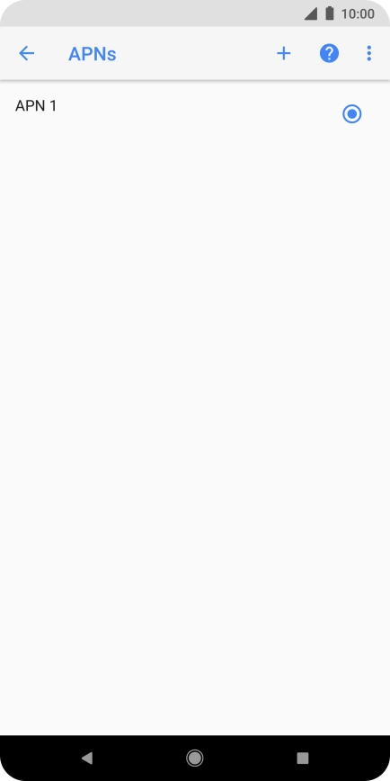 Press the new data connection icon.