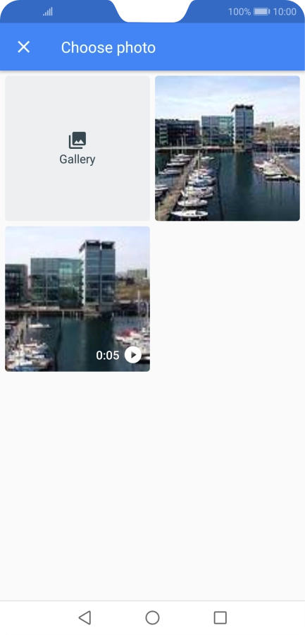 Press Gallery and go to the required folder.