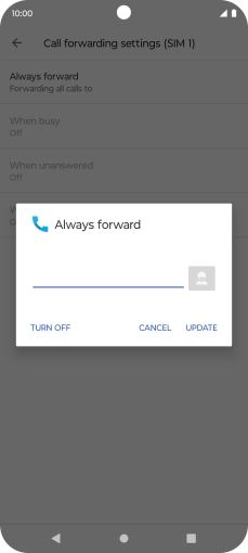 Press TURN OFF.