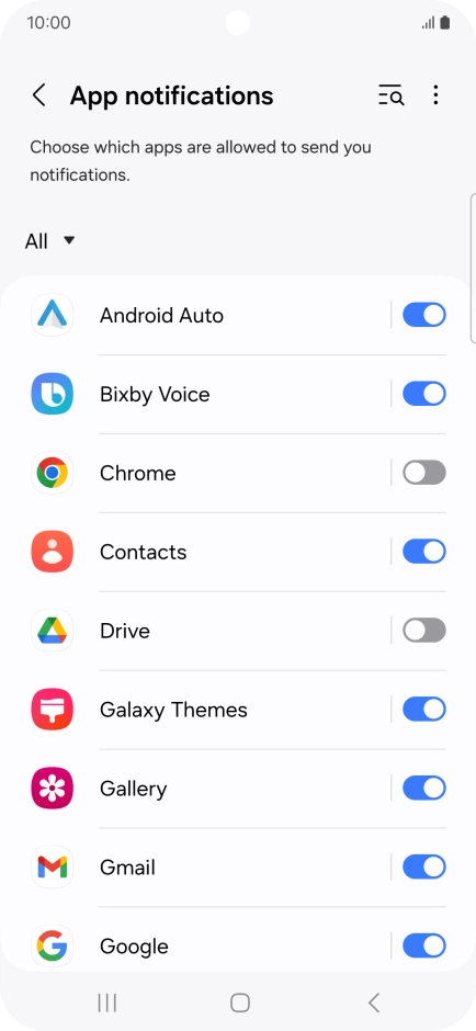 Press the drop down list.