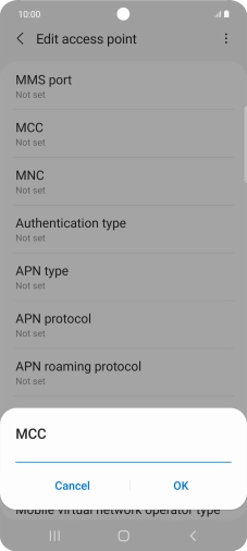 Key in 234 and press OK.