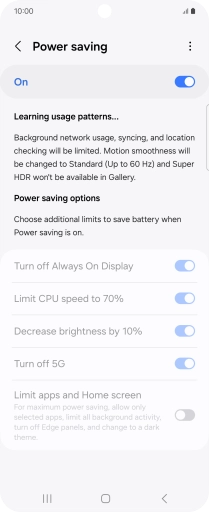Press the Home key to return to the home screen.