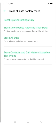 Press Erase All Data.