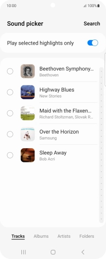 Press the required ring tones to hear them.