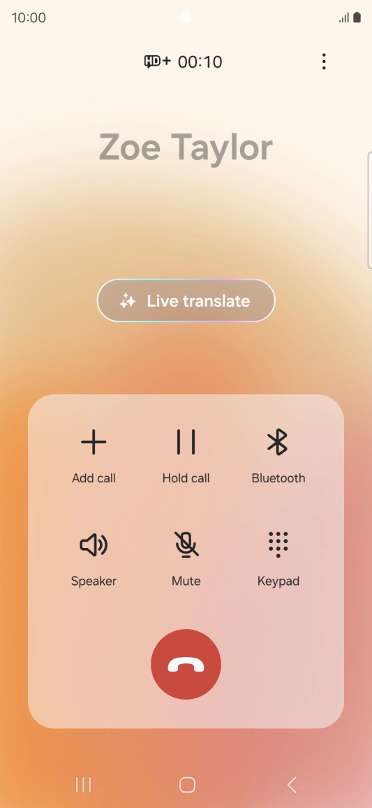 Press Live translate.