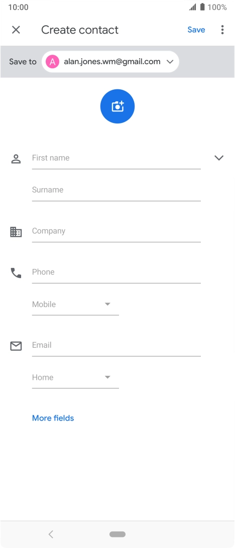 Press the address book drop down list.