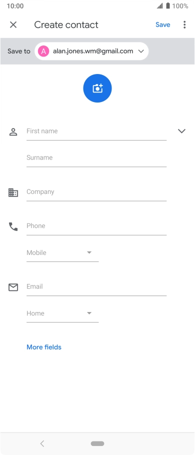 Press the address book drop down list.