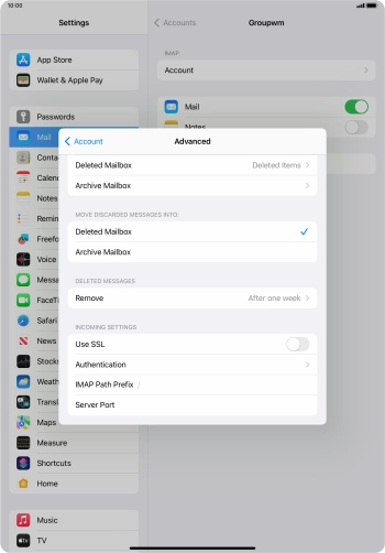Press Authentication.