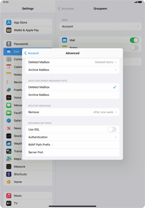 Press Authentication.