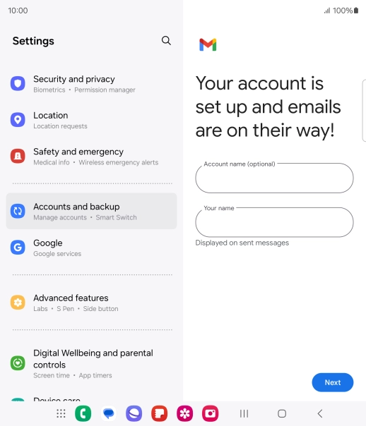 Press the field below 