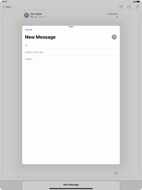 Press To: and key in the first letters of the recipient's name.
