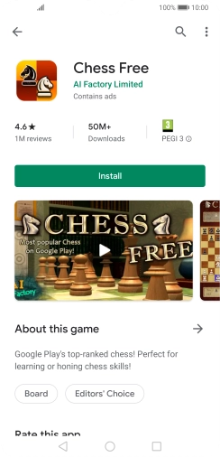 Press Install and follow the instructions on the screen to install the app.