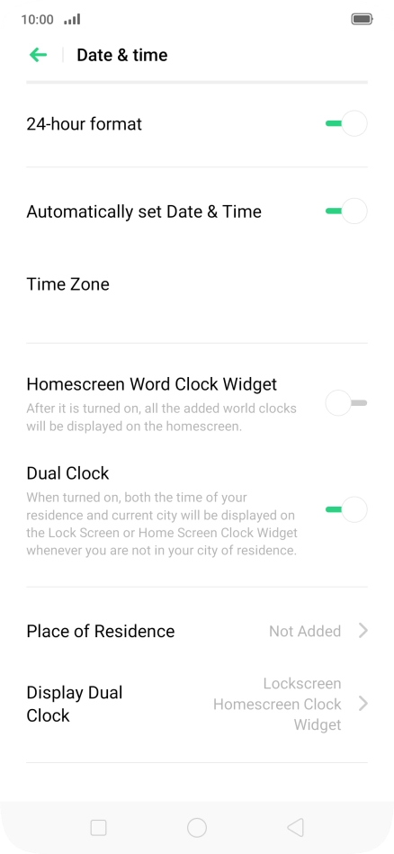 Press the Home key to return to the home screen.