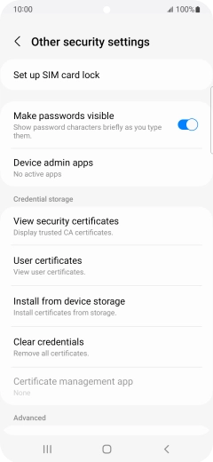 Press Set up SIM card lock.