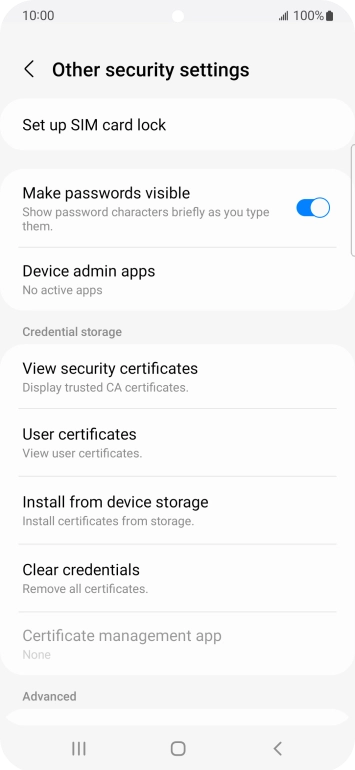 Press Set up SIM card lock.