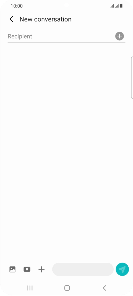 Press the search field and key in the first letters of the recipient's name.