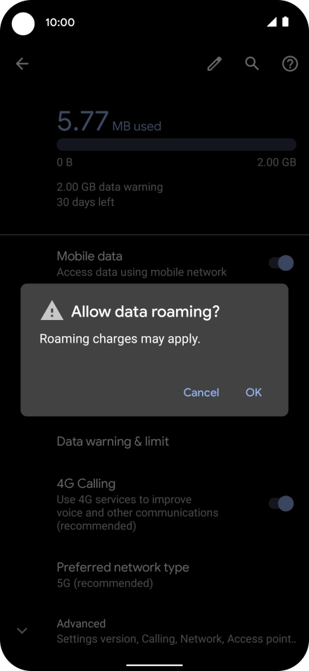 If you turn on the function, press OK.