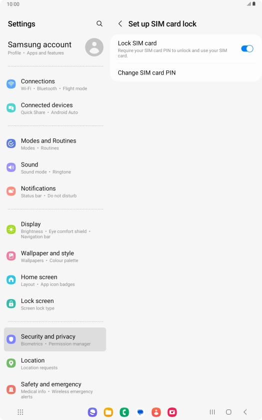 Press the indicator next to 