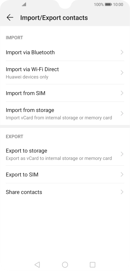 Press Import from SIM.