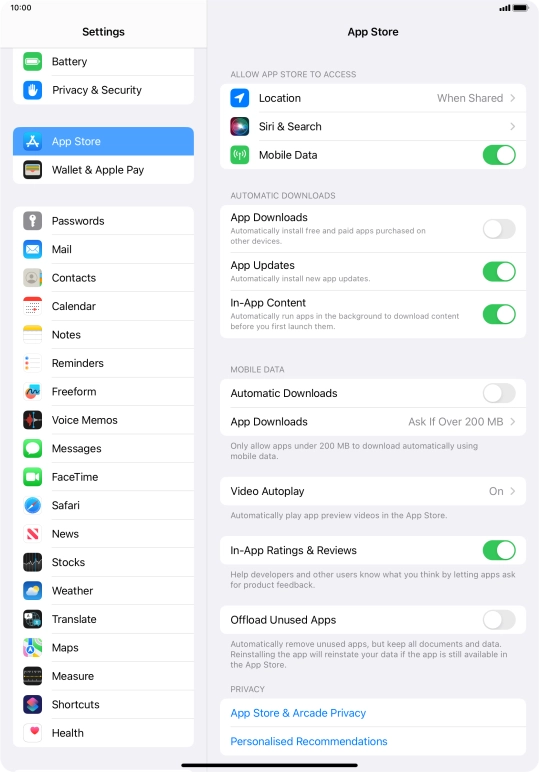 Press the indicator next to 