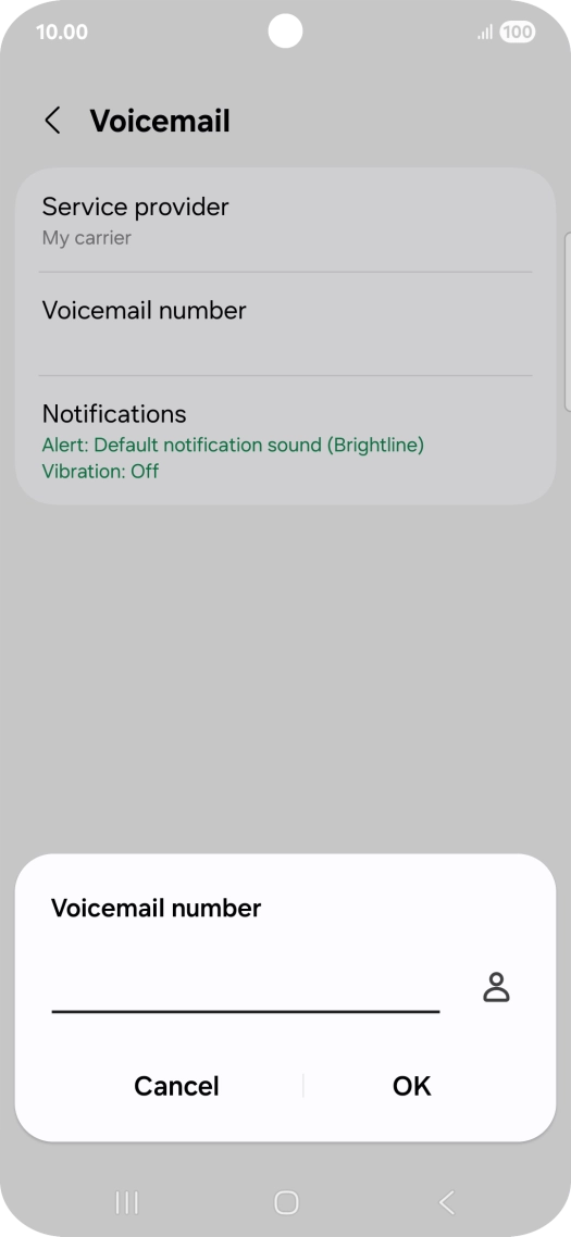 Key in +447953222222 and press OK.