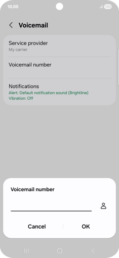 Key in +447953222222 and press OK.