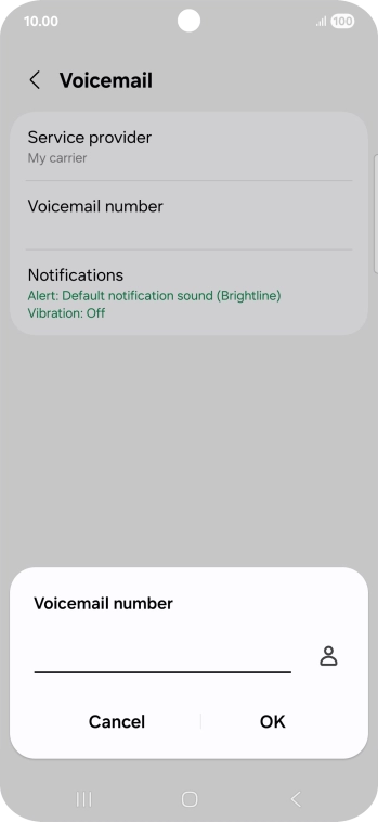Key in +447953222222 and press OK.