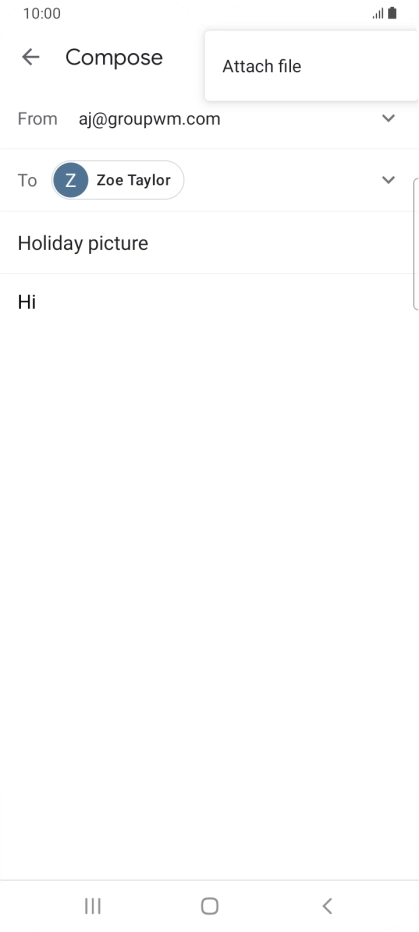 Press Attach file and go to the required folder.