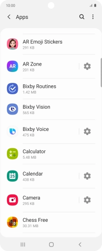 Press the required app.