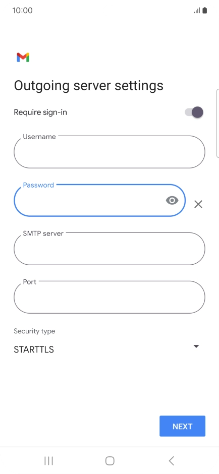 Press the field below 
