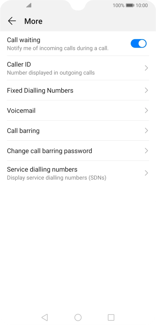 Press Fixed Dialling Numbers.