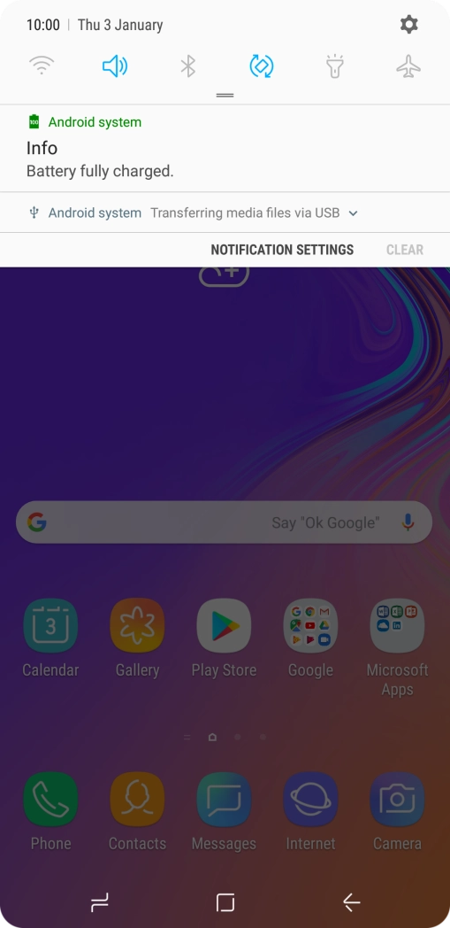 Press the connection icon.