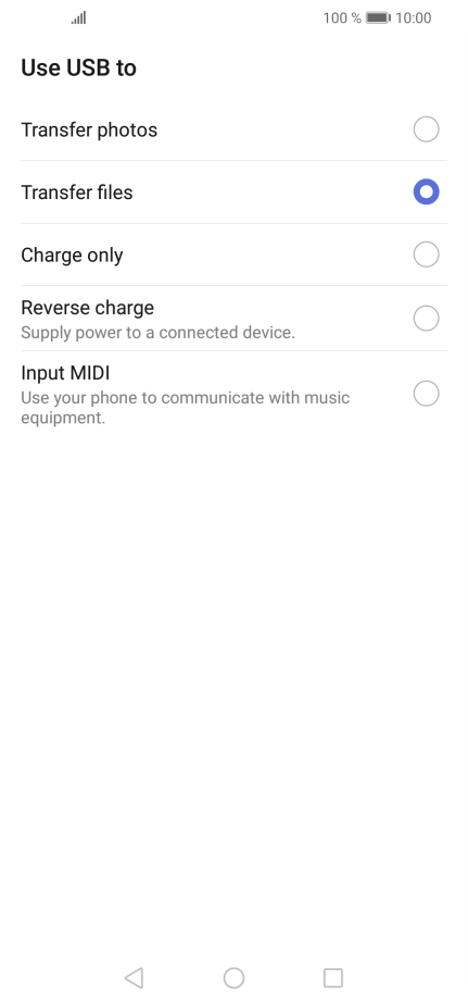 Press Transfer files.