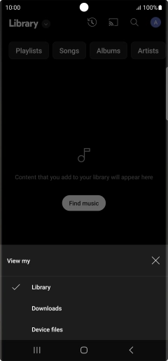 Press the required category and go to the required audio file.