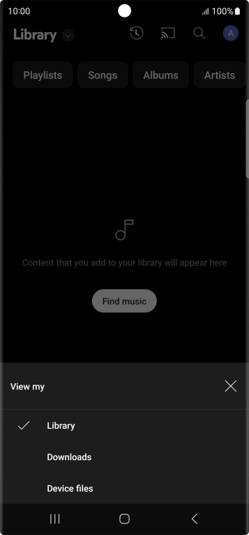Press the required category and go to the required audio file.