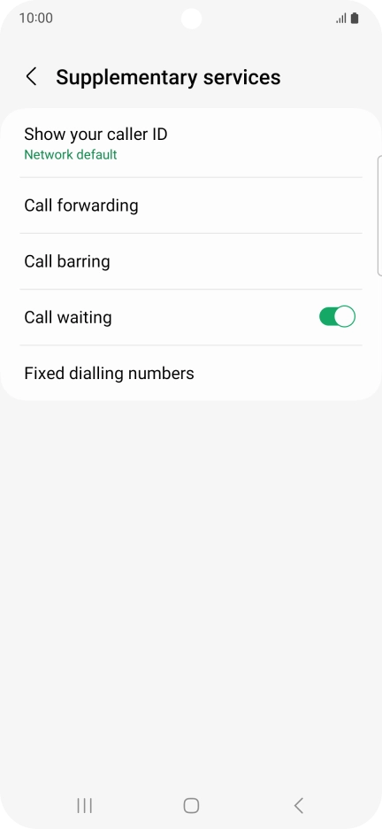 Press the indicator next to 