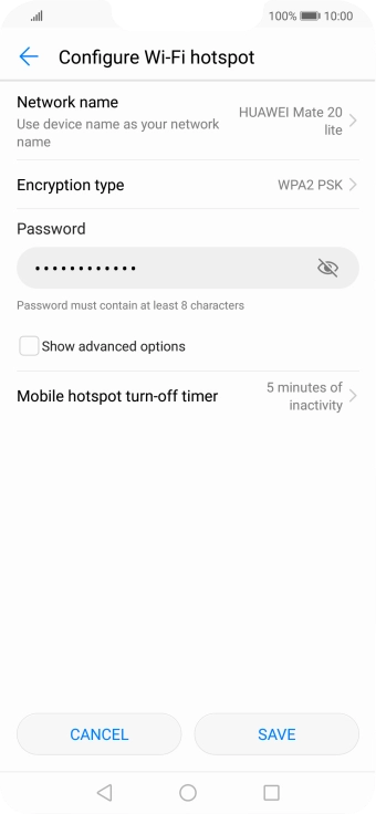 Press Network name.
