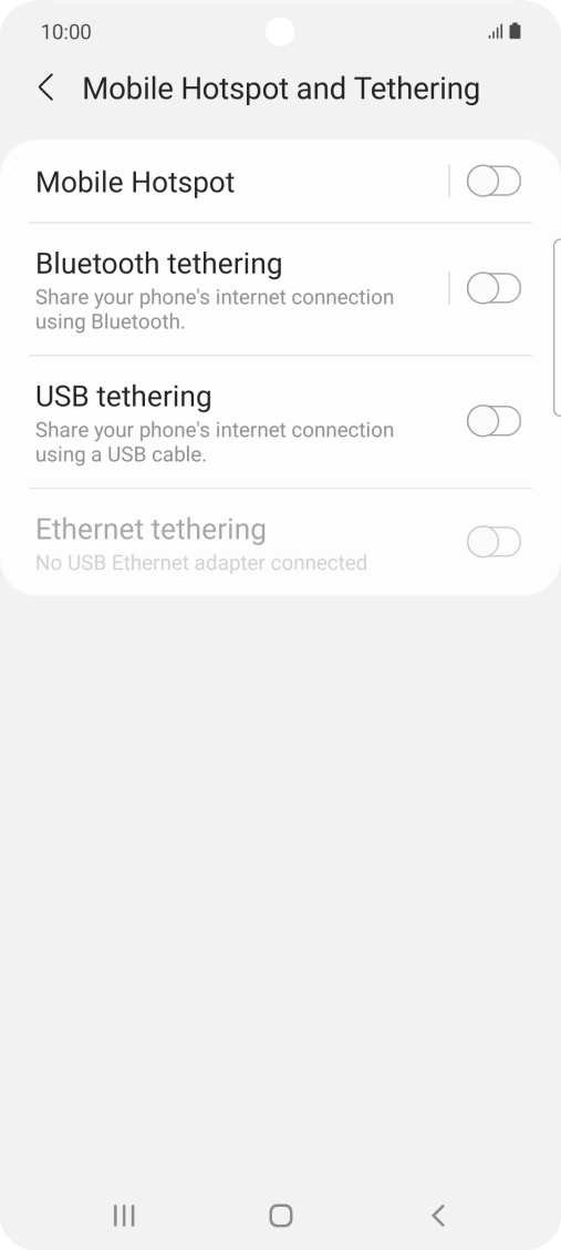 Press Mobile Hotspot.