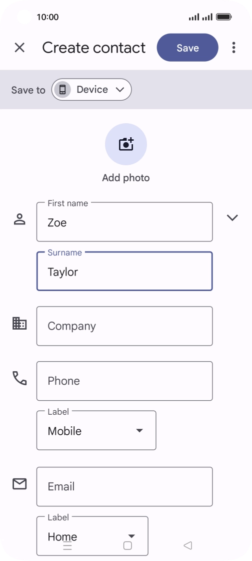 Press Phone and key in the required phone number.
